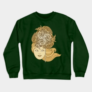 Celtic fairy with trickle symbol Crewneck Sweatshirt